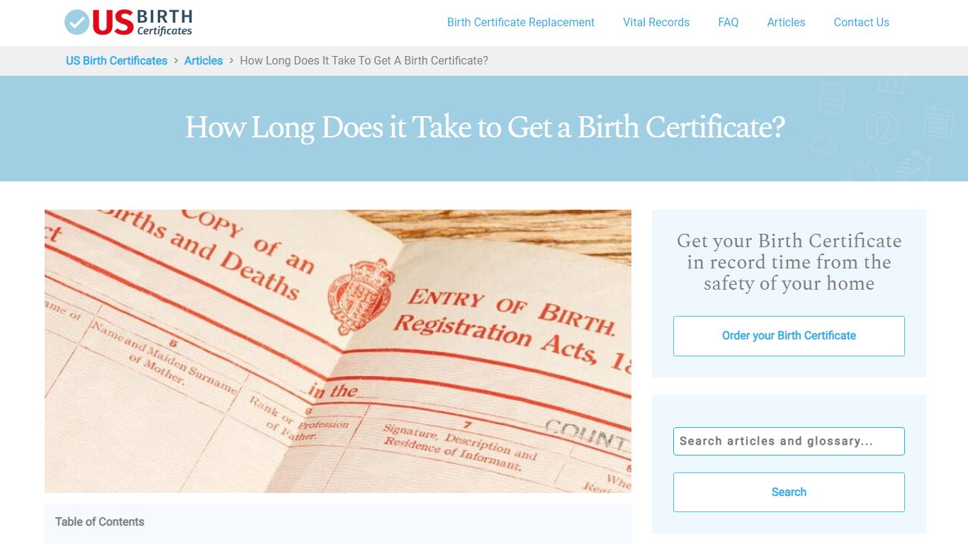 How Long Does it Take to Get a Birth Certificate?